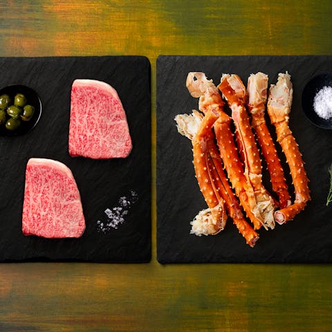 Image of A5 Olive Wagyu & Crab Feast