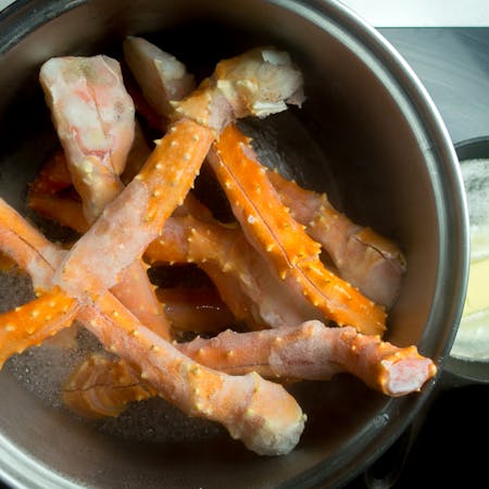 Classic King Crab with Garlic Butter and Lemon