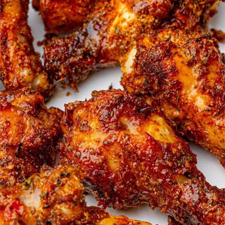 Sweet Peach Glazed Chicken Wings