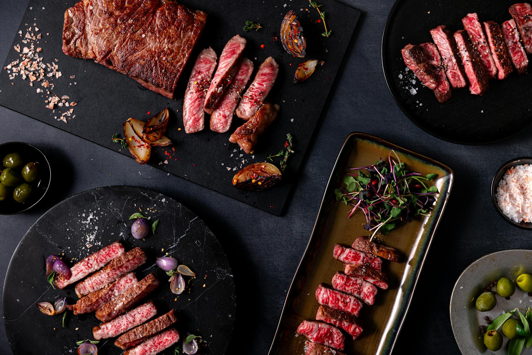 A5 wagyu on a platter