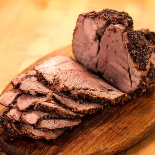 Herb-Rubbed Roasted Boneless Leg of Lamb