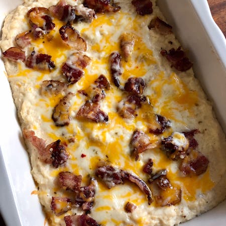 Cheesy Bacon Cauliflower Mash