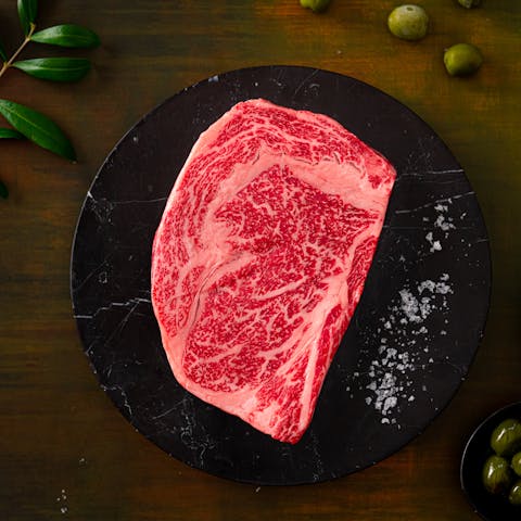 Image of Japanese A3 Olive Wagyu Ribeye Steak